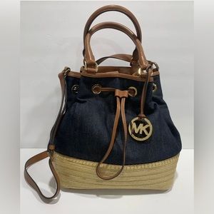 MICHAEL KORS DENIM BUCKET PURSE